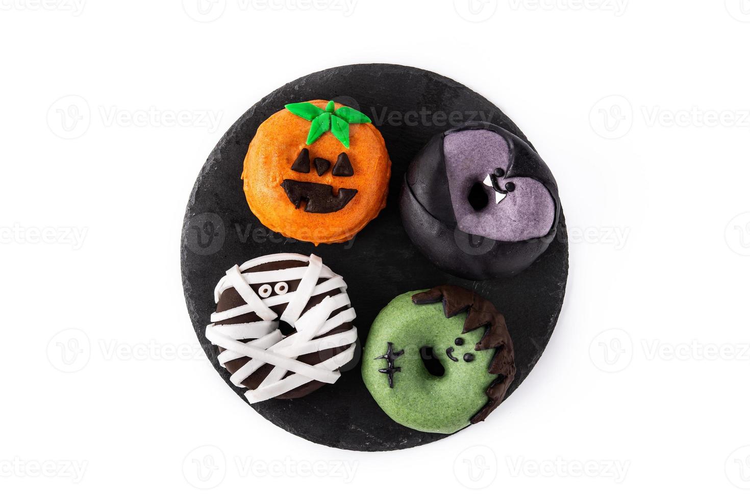 verschiedene halloween donuts foto