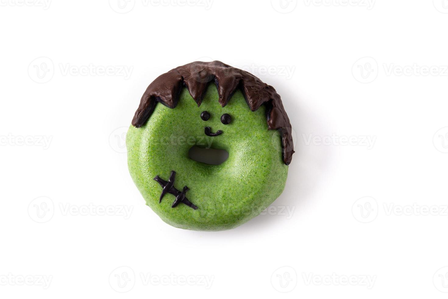 grüner Monster Donut für Halloween Party foto