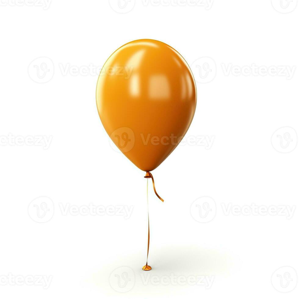 ai generiert Ballon auf Weiß Hintergrund. Dekoration, Party, Geburtstag foto