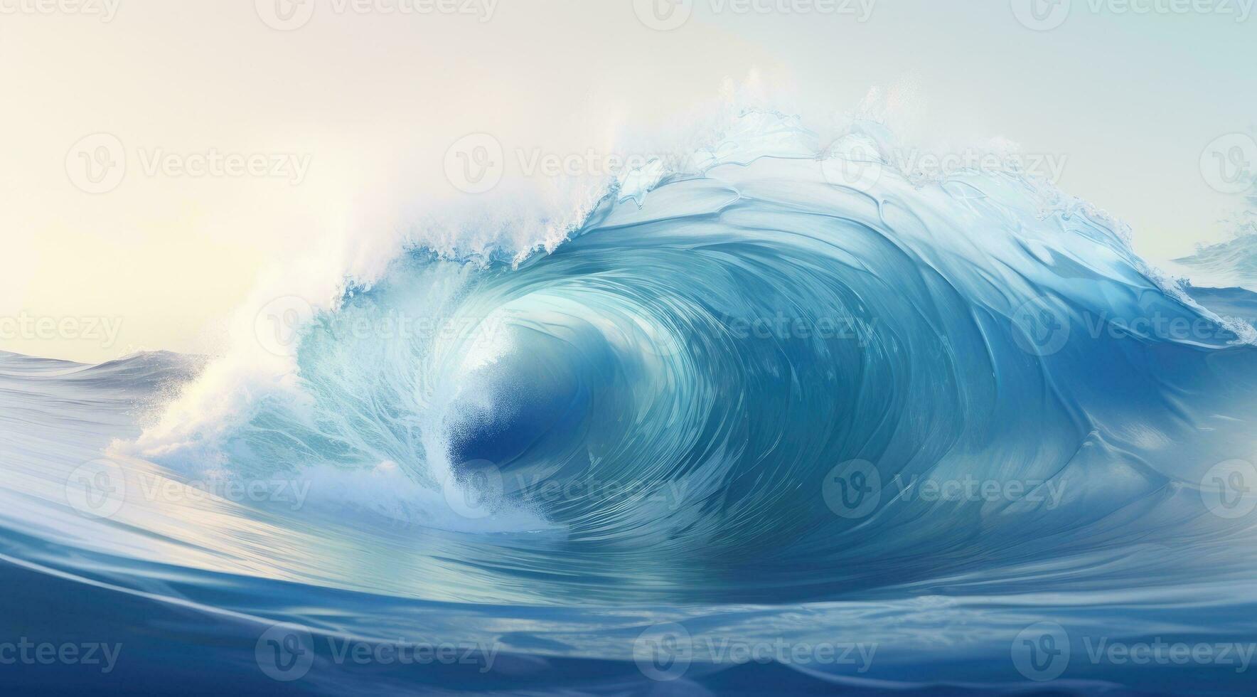 ai generiert Meer Welle im Ozean foto
