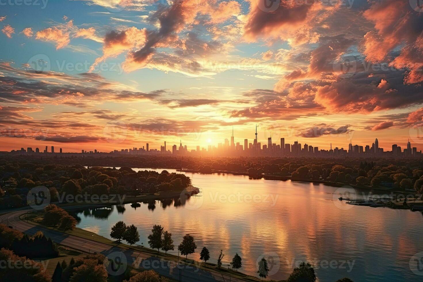 ai generiert das Atmosphäre wann das Sonne setzt auf das Horizont Fachmann Fotografie foto