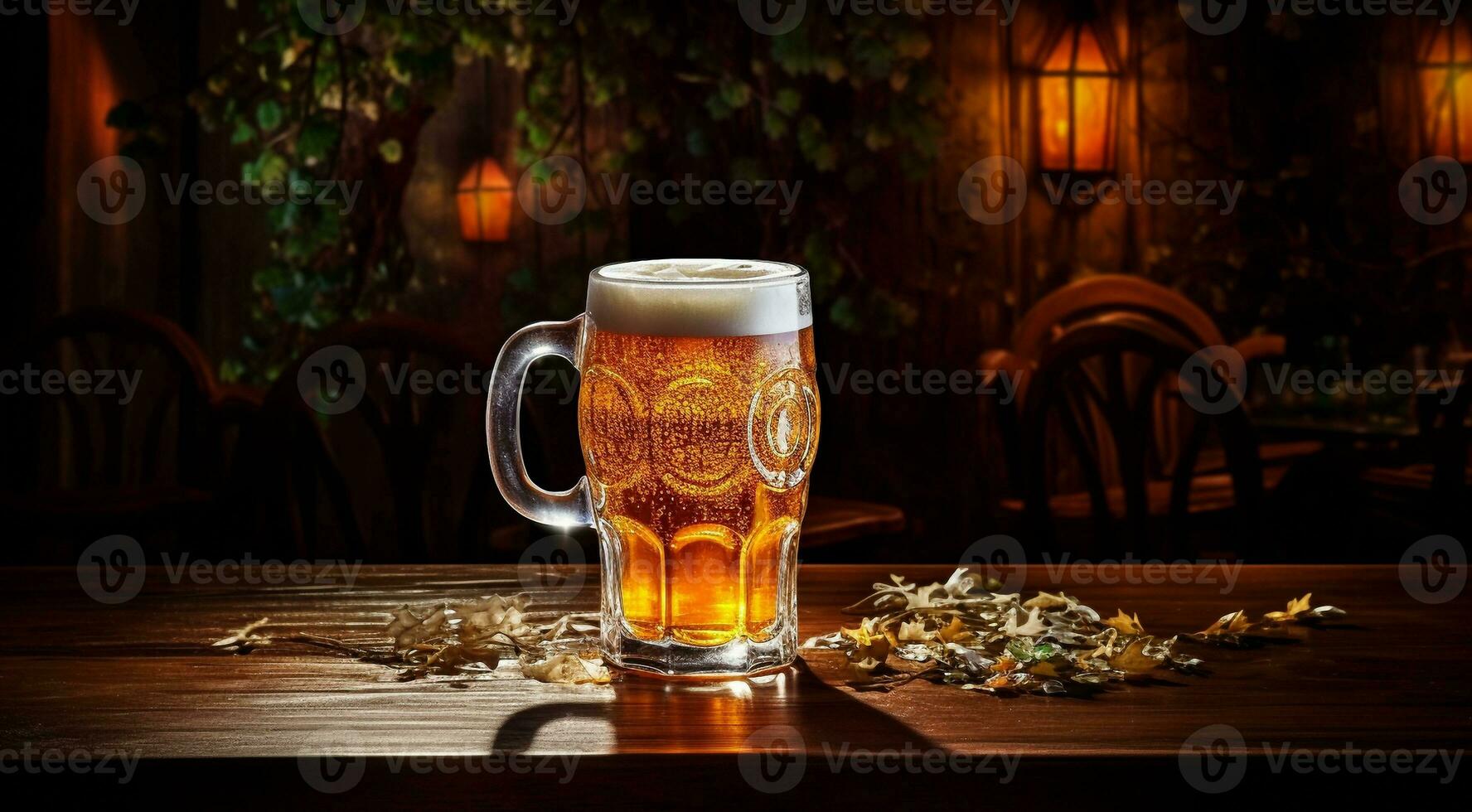 ai generiert Glas von Bier auf abstrakt Hintergrund, Bier Hintergrund, Glas von Bier im das dunkel, Bier mit Schaum, alkoholisch trinken auf dunkel Hintergrund foto