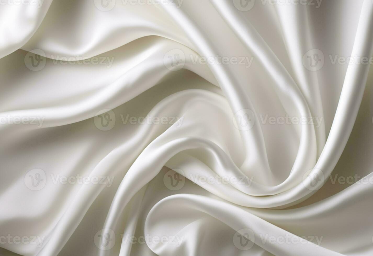 ai generiert schön Hintergrund Luxus Stoff mit Vorhänge und wellig Falten von Weiß Seide Satin- Material Textur. abstrakt einfarbig Licht luxuriös Stoff Hintergrund. foto