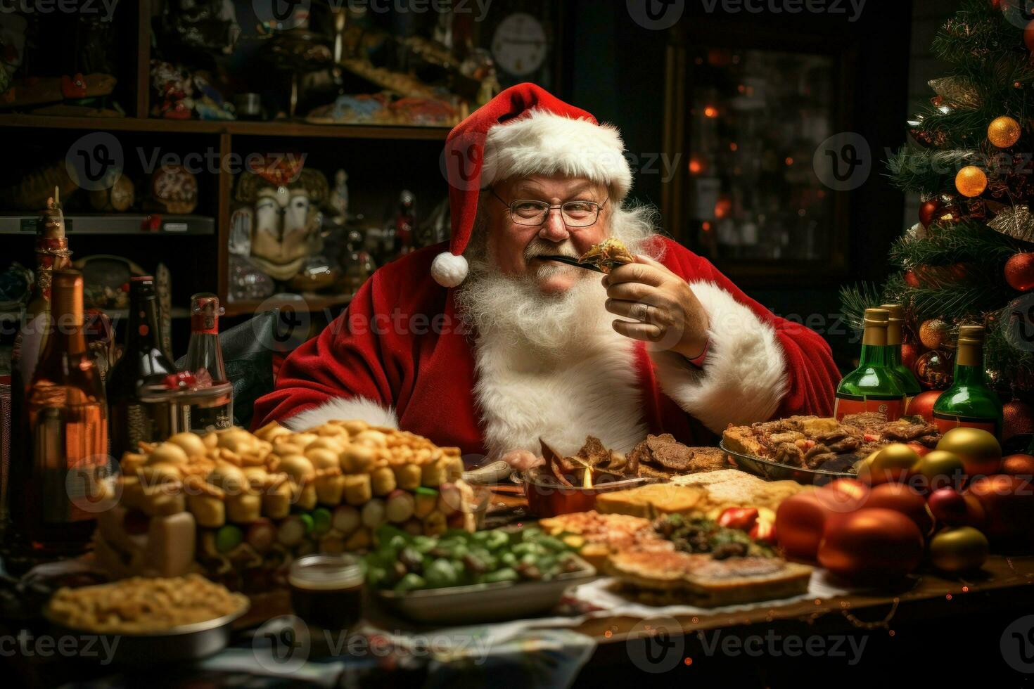 ai generiert Weihnachten Abendessen - - generativ ai foto