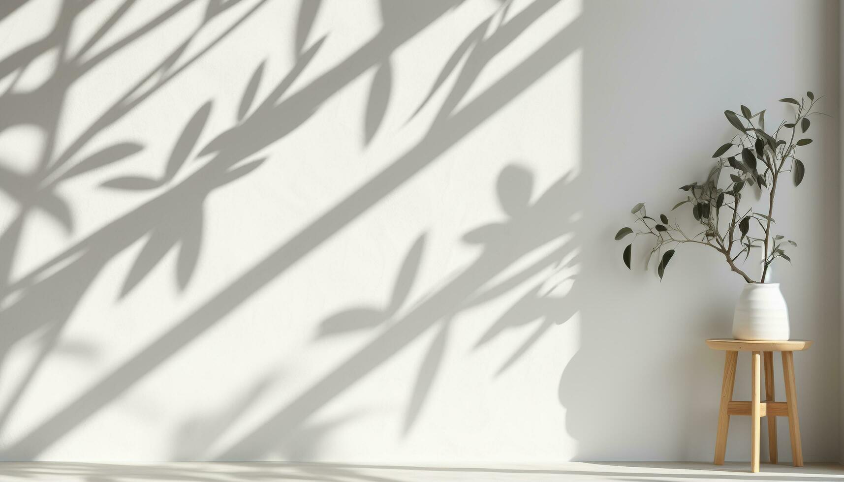 ai generiert Innen- Pflanze Design, Fenster Schatten, modern Natur Dekor generiert durch ai foto