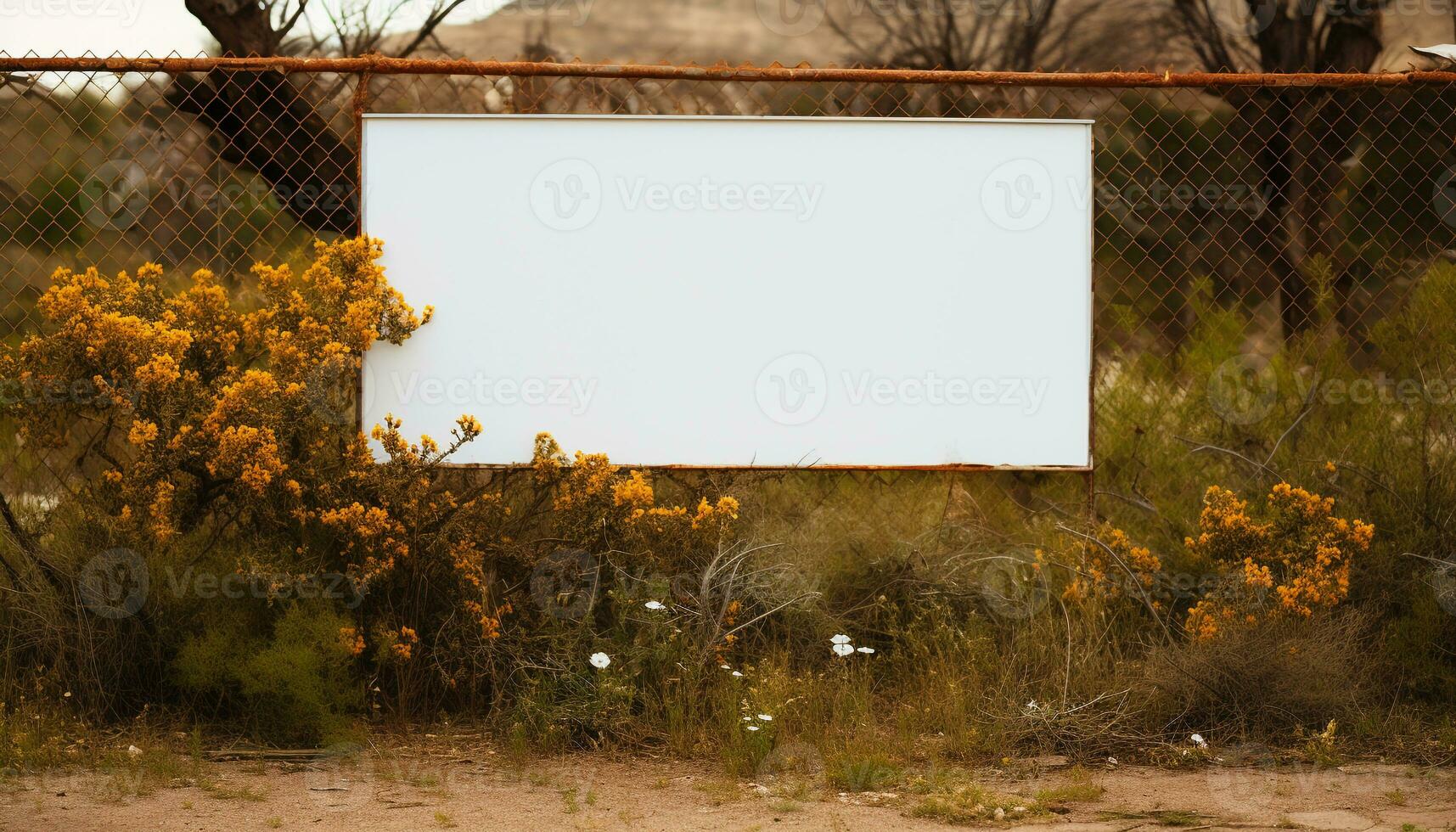 ai generiert Natur Schönheit gerahmt im ein rustikal Plakatwand generiert durch ai foto