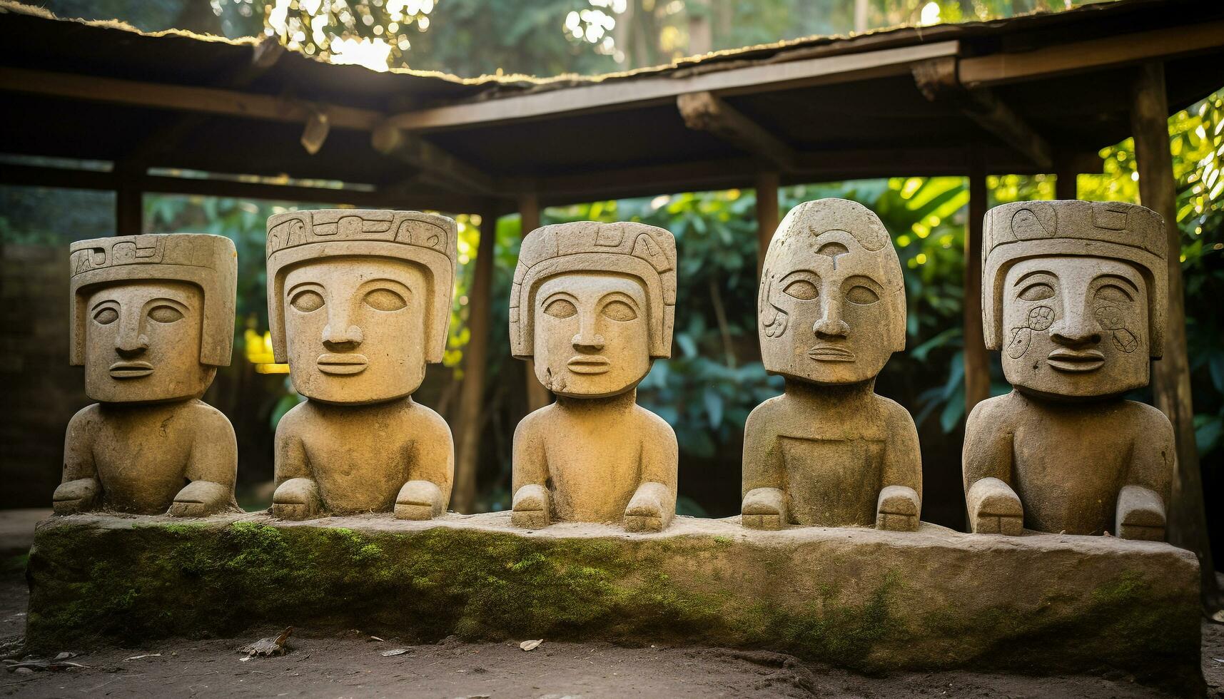 ai generiert uralt Skulptur, Geschichte, Spiritualität, ruiniert Monument, uralt Zivilisation generiert durch ai foto