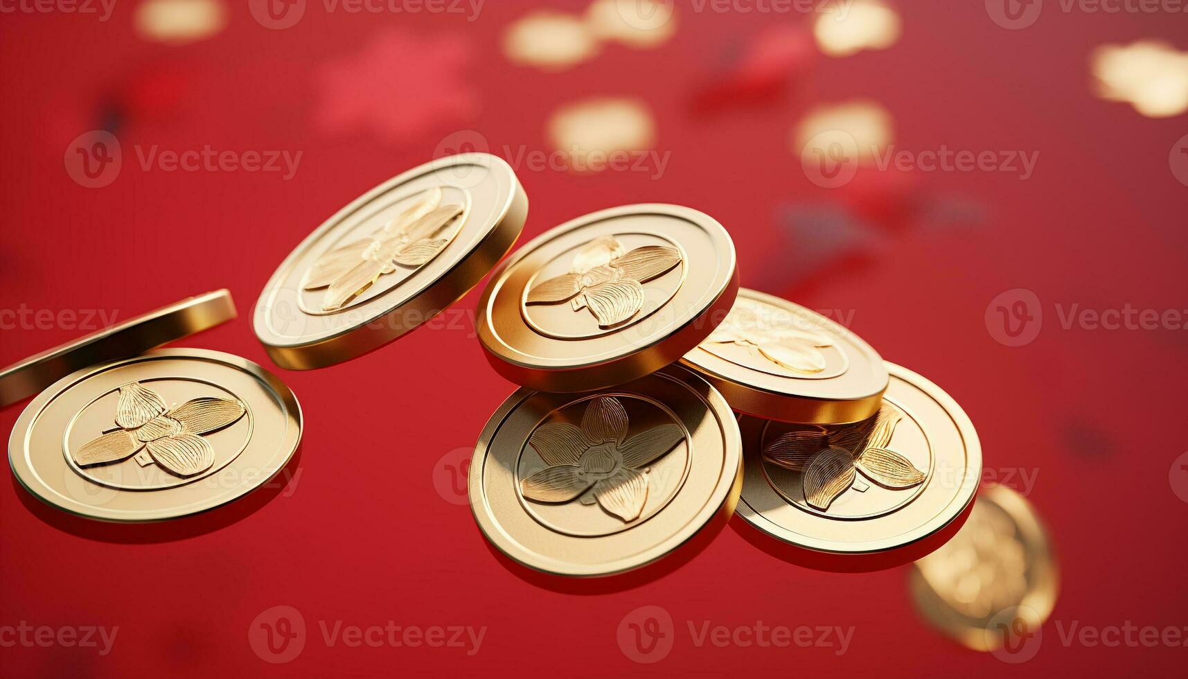 ai generiert glänzend Gold Münze symbolisiert Reichtum und Erfolg generiert durch ai foto