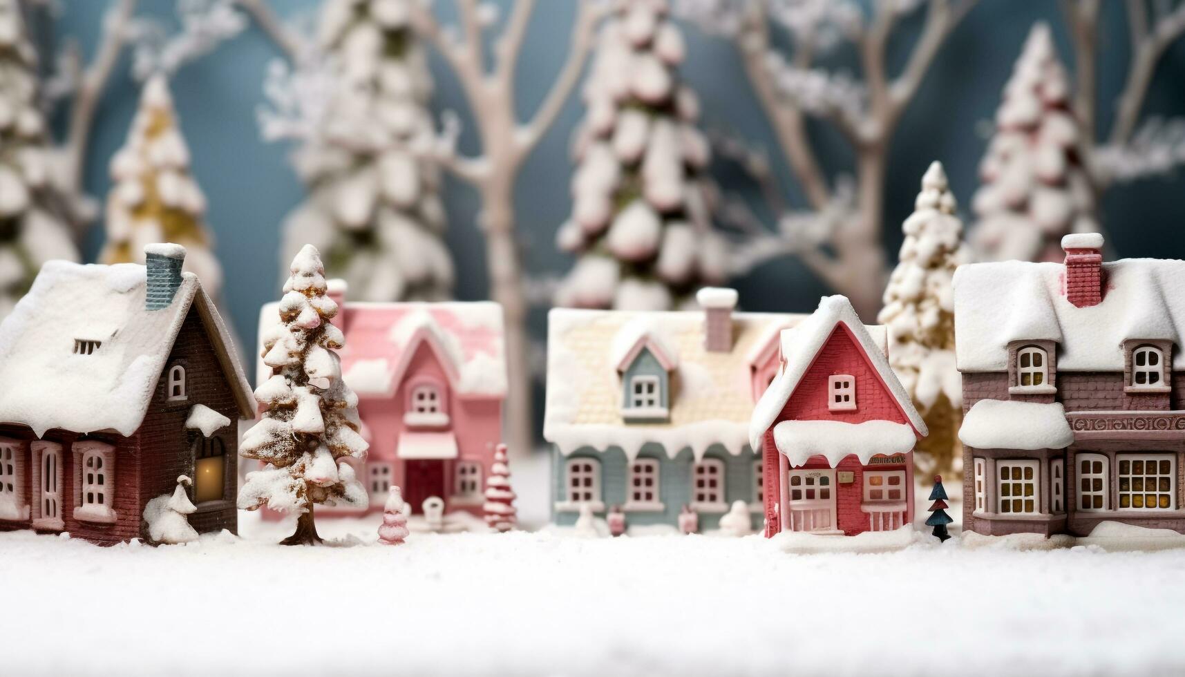 ai generiert Schneeflocke Dekoration auf Lebkuchen Haus, Winter Feier generiert durch ai foto