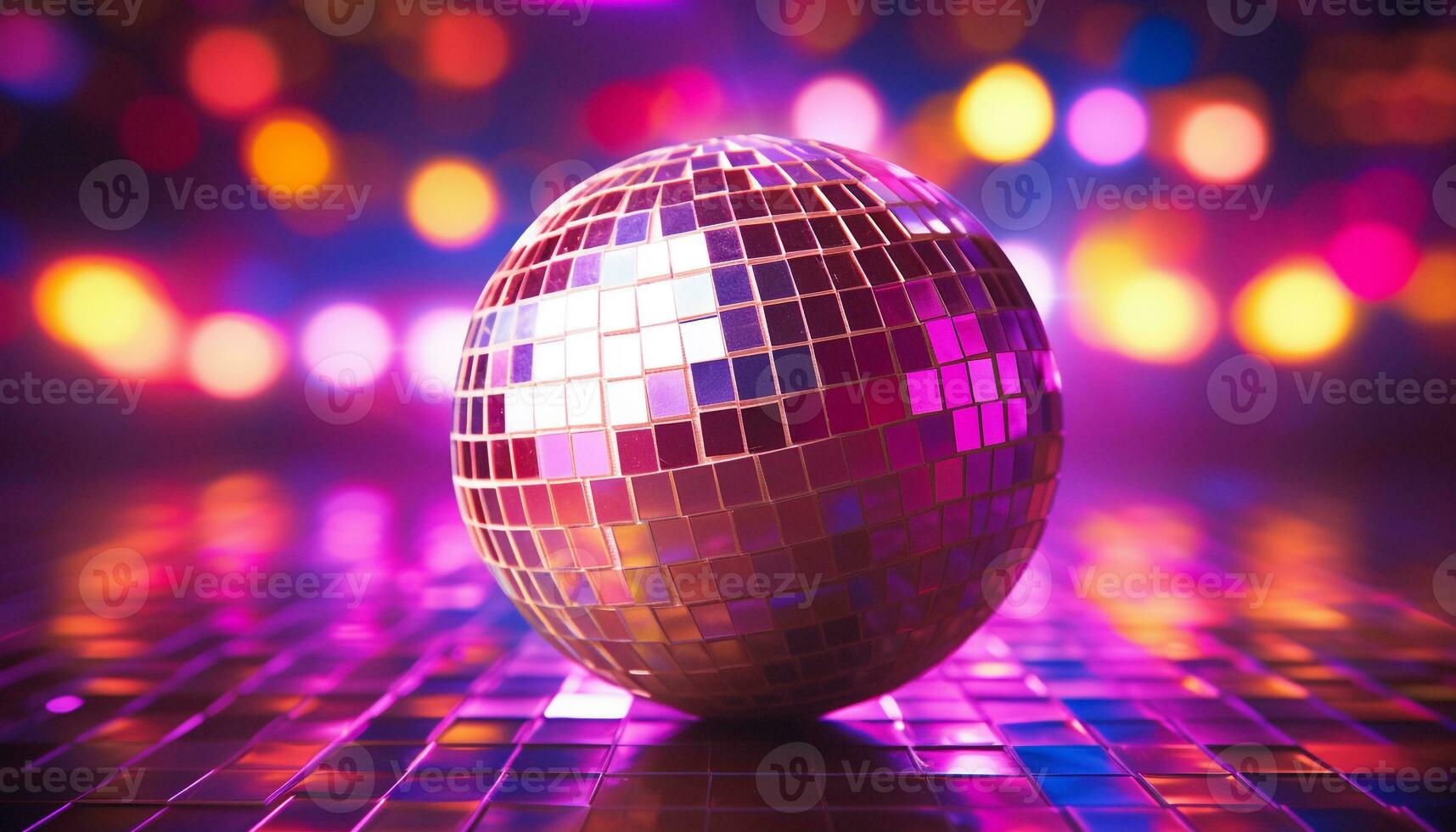 ai generiert glänzend Disko Ball spiegelt beschwingt Nachtleben Feier generiert durch ai foto
