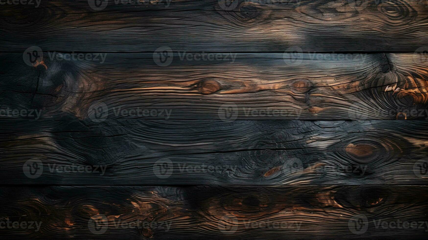 ai generiert verbrannt Eiche Holz Textur Hintergrund, verbrannt Hartholz Bretter Oberfläche foto