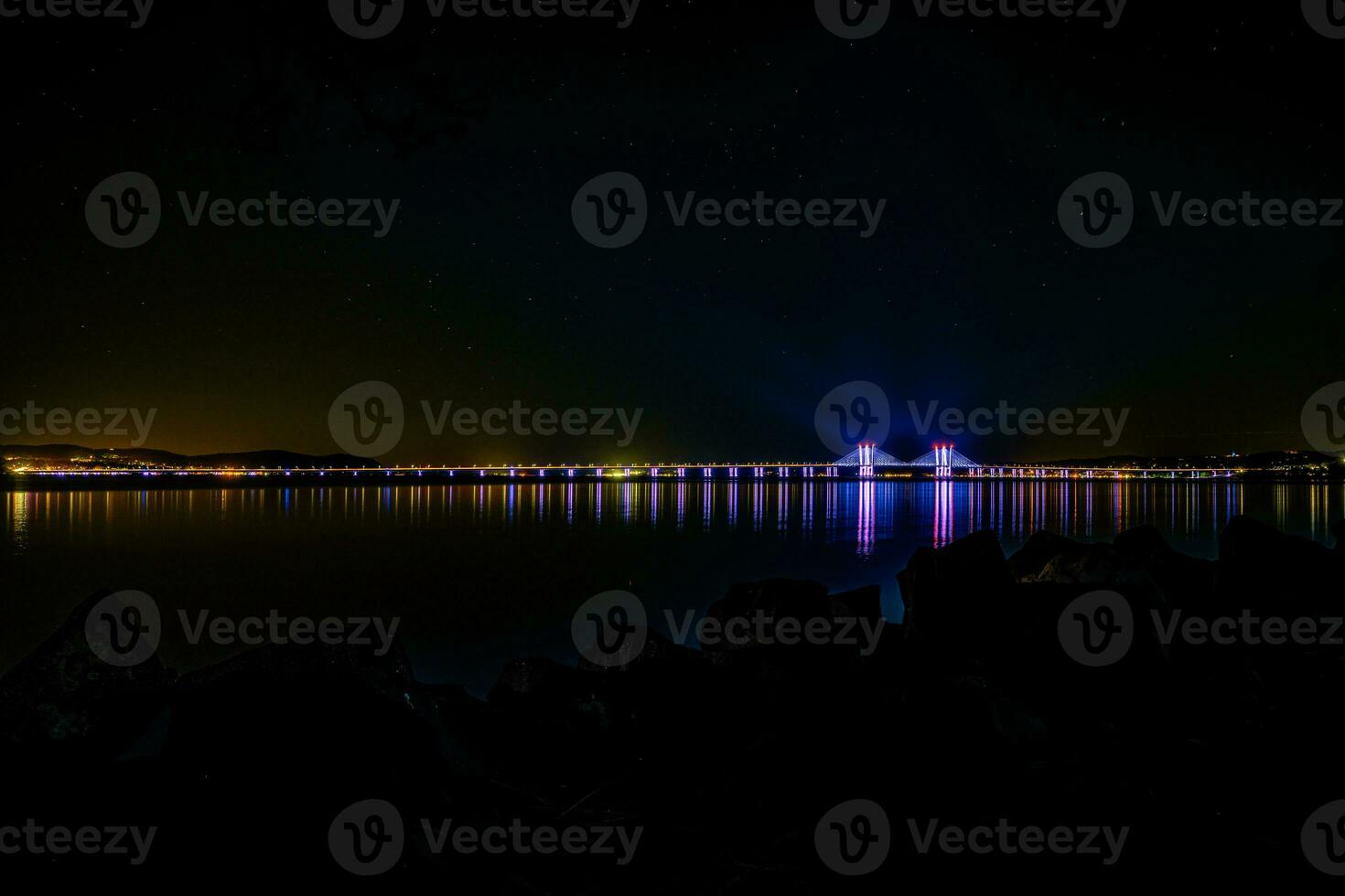 Neu tappan zee Brücke beim Nacht foto