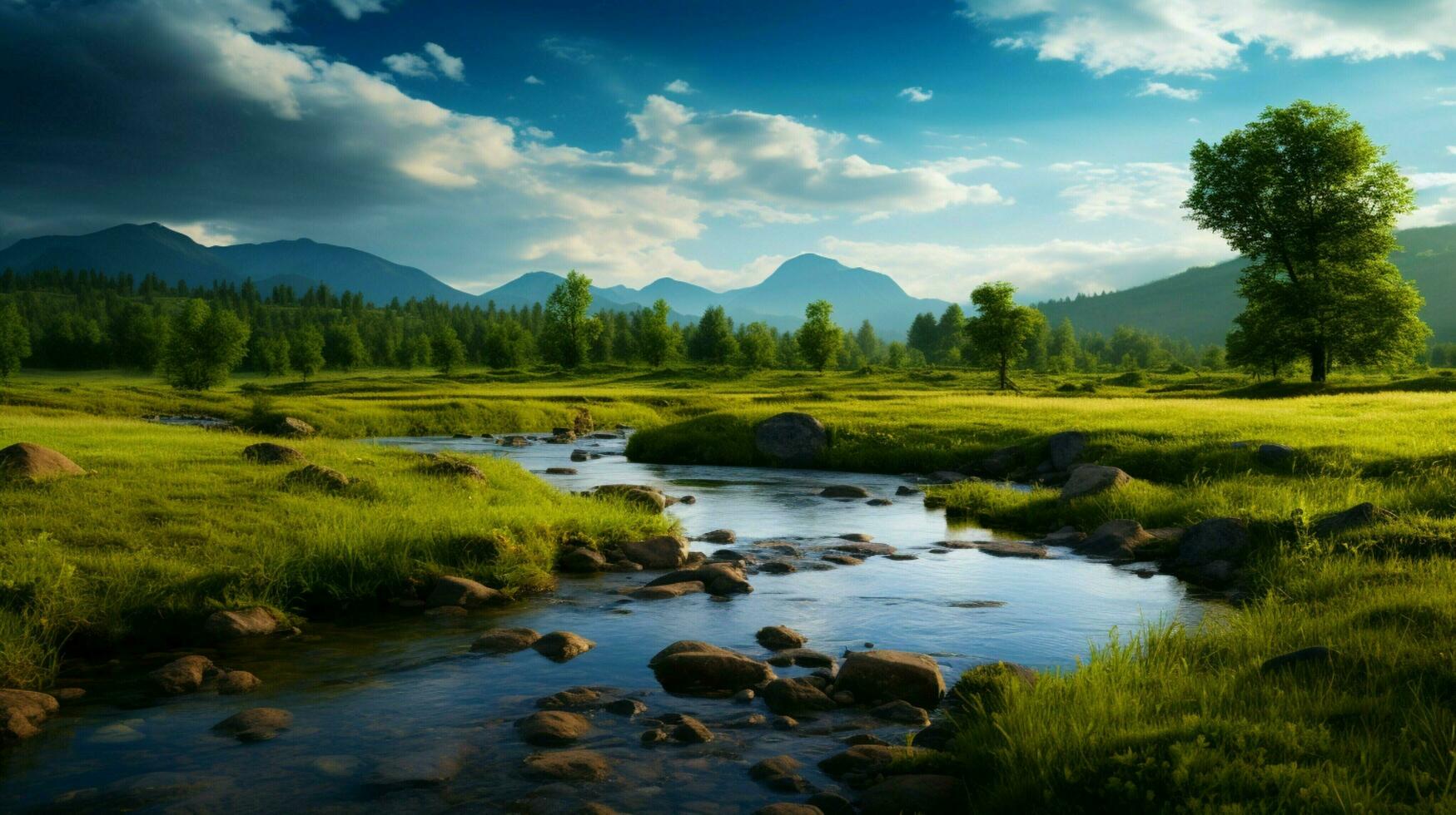 ai generiert Natur Landschaften Hintergrund foto