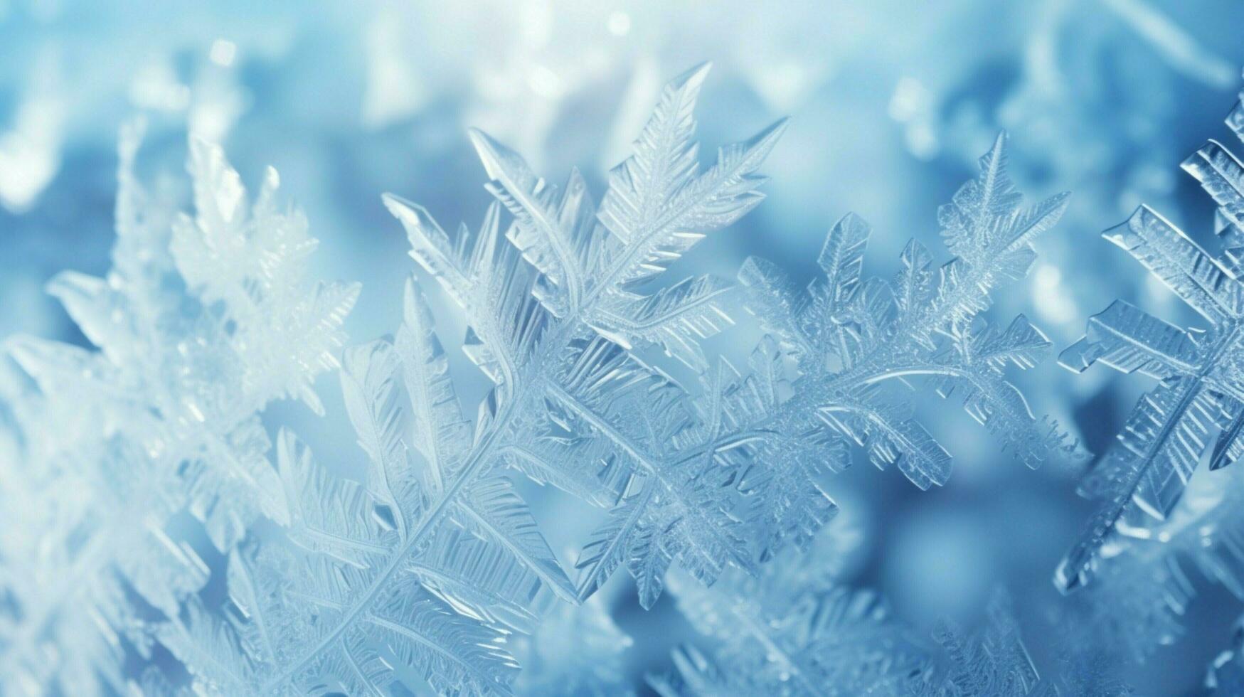 ai generiert Schnee und Eis Kristalle Hintergrund foto