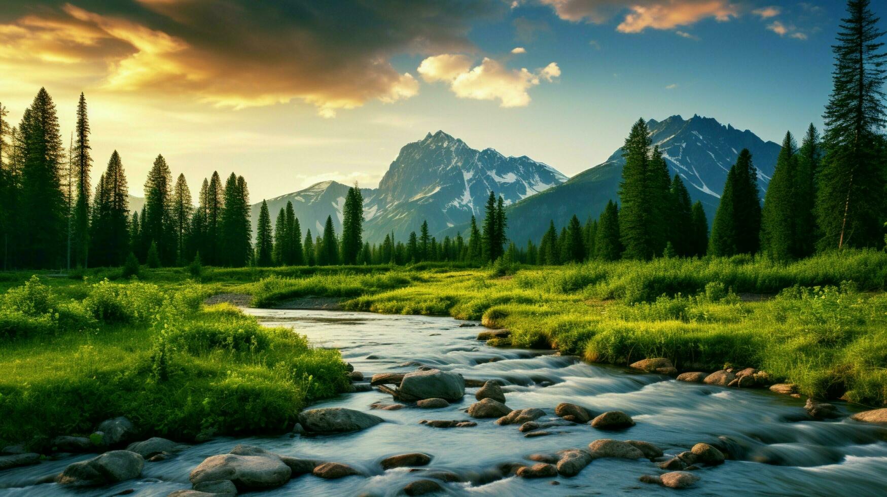 ai generiert Natur Landschaften Hintergrund foto