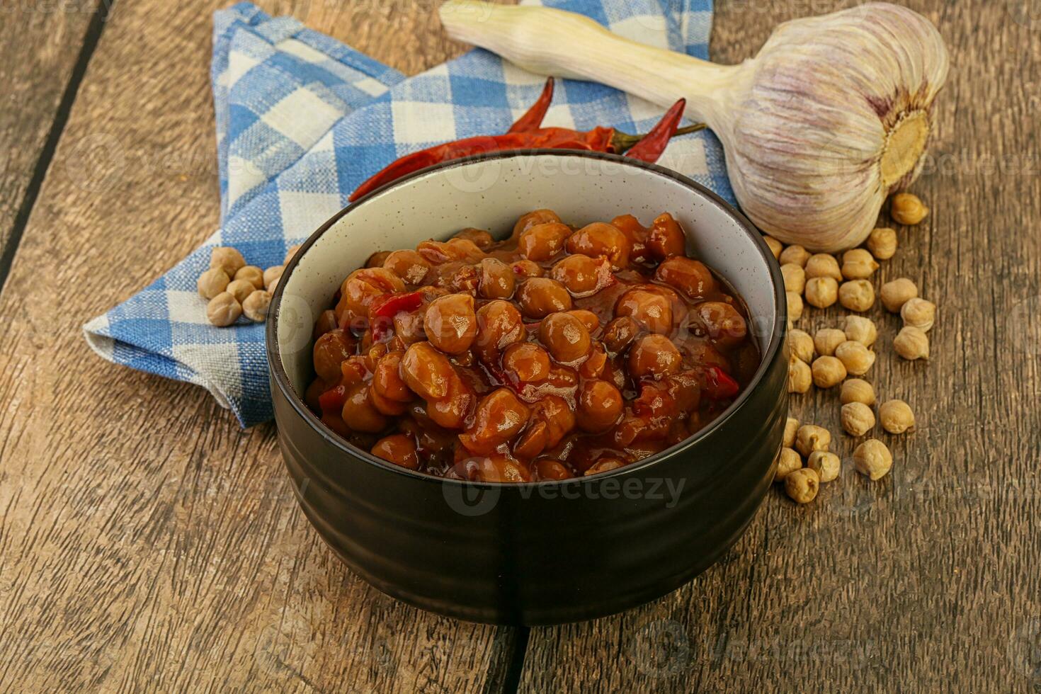 gebacken Kichererbse mit Tomate Soße foto