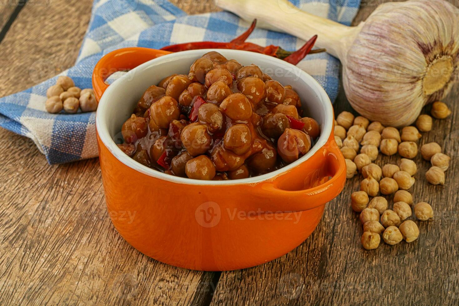 gebacken Kichererbse mit Tomate Soße foto