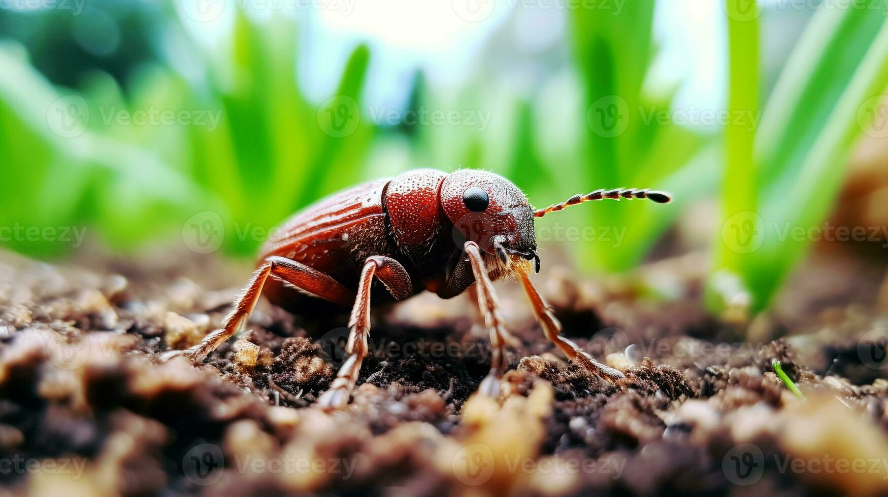 ai generiert Foto von Rüsselkäfer auf ein Boden. generativ ai