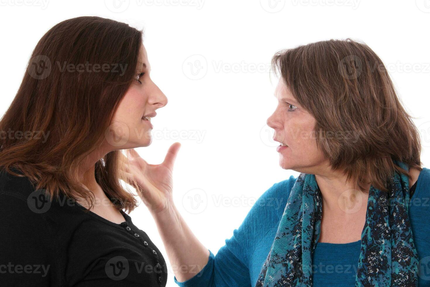 Mutter und Tochter Kampf foto