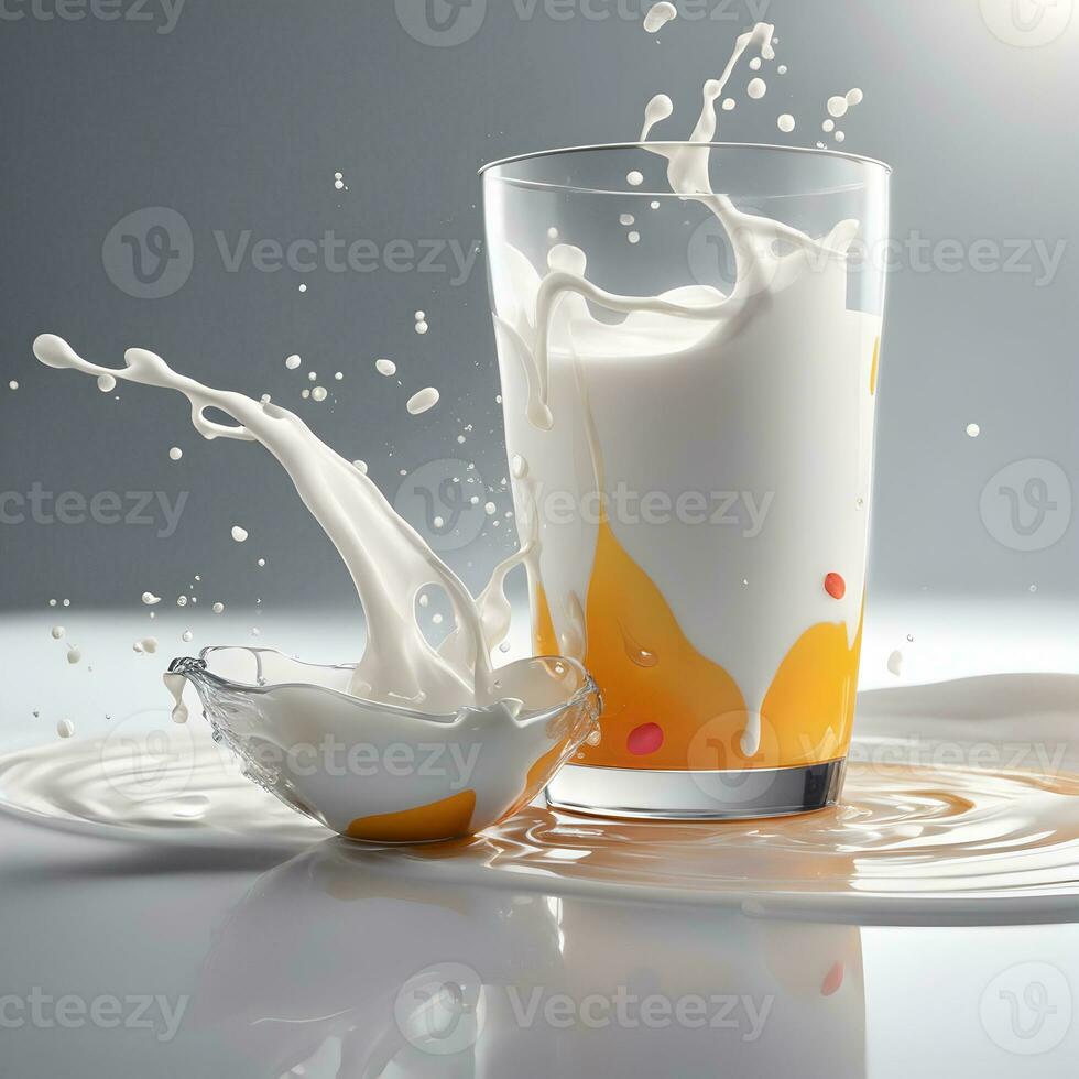 ai generiert schön Kunst von das Milch Spritzen foto