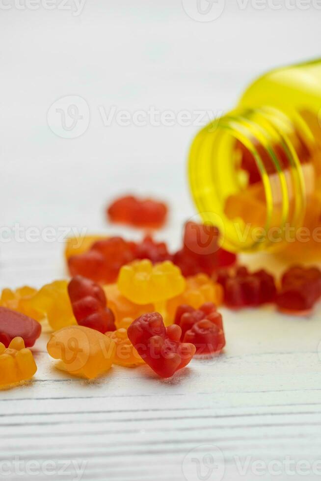 Vitamine zum Kinder, Gelee gummiartig Bären Süßigkeiten foto