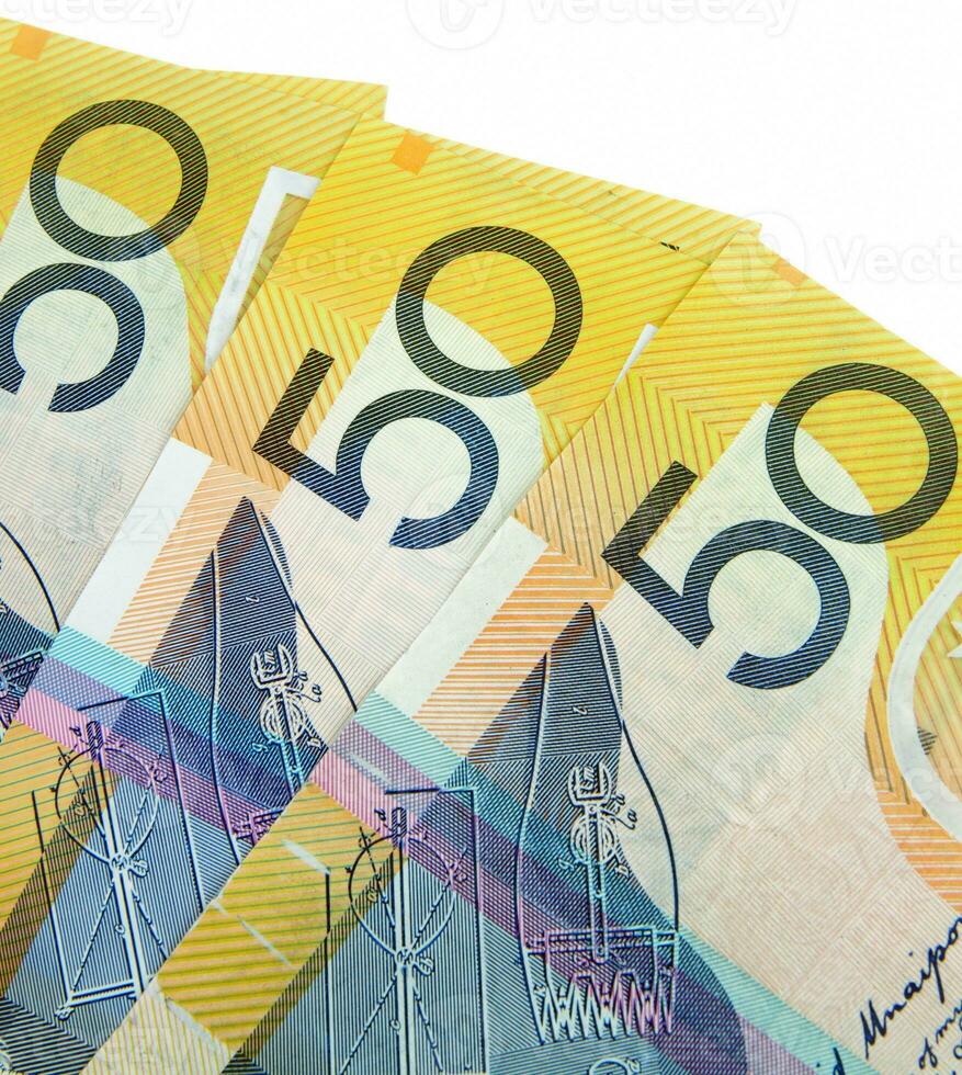 australisch Geld auf Weiß foto