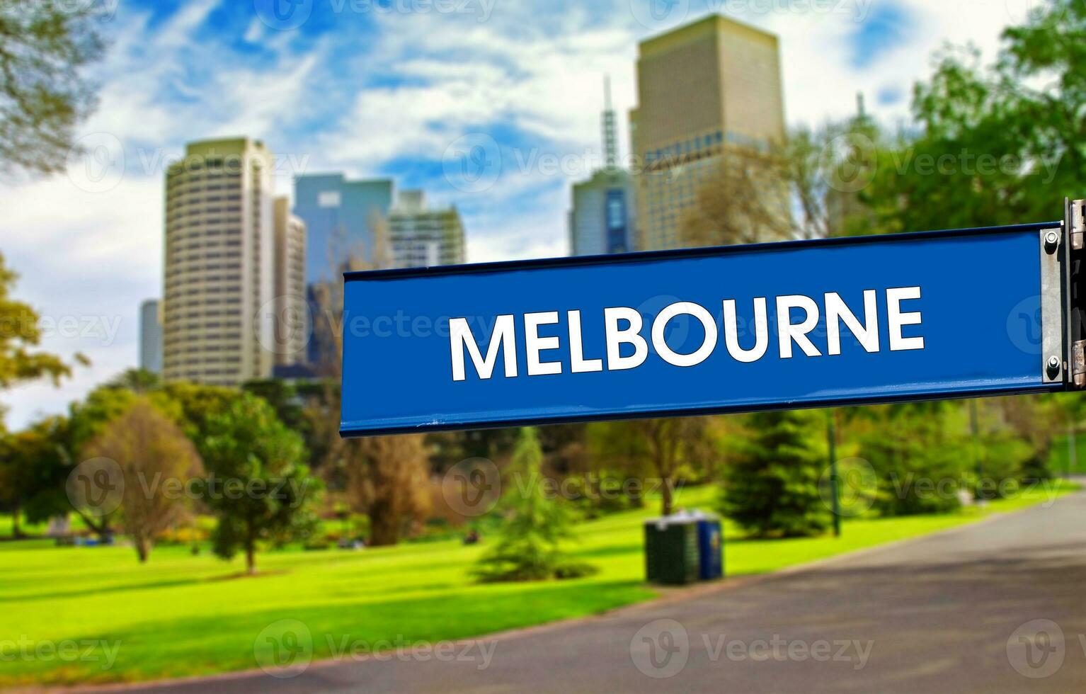 Melbourne Zeichen Einzelheiten foto