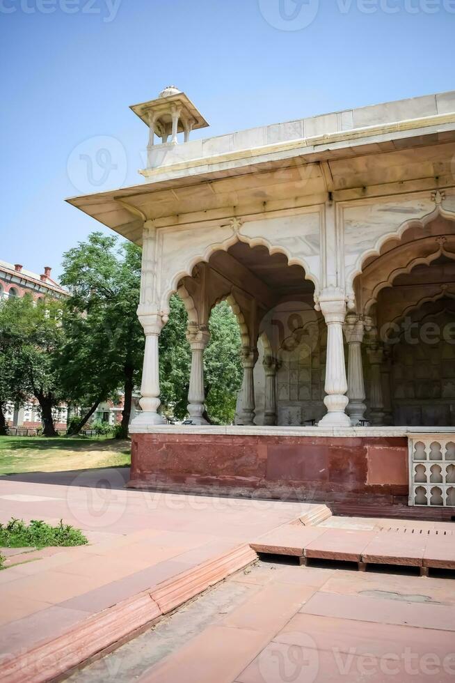 architektonisch Einzelheiten von lal qila - - rot Fort gelegen im alt Delhi, Indien, Aussicht Innerhalb Delhi rot Fort das berühmt indisch Sehenswürdigkeiten foto