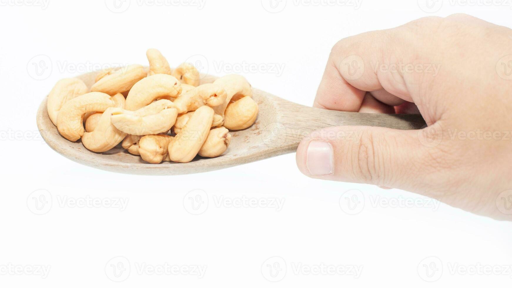 köstlich Cashew Nüsse isoliert. gesund, organisch Snack mit nussig, Konzept zum Design foto