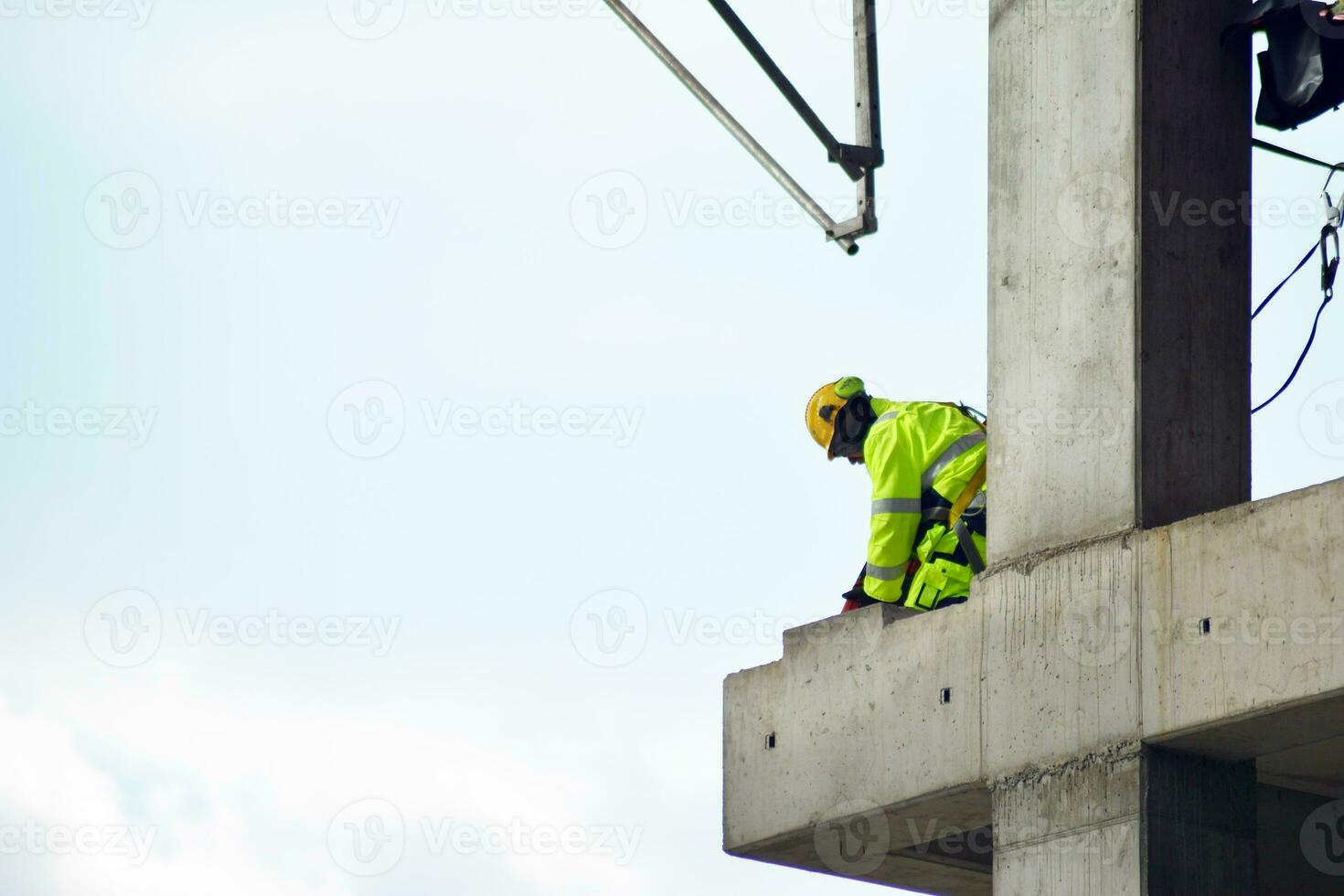 Gebäude unter Konstruktion im Stadt foto