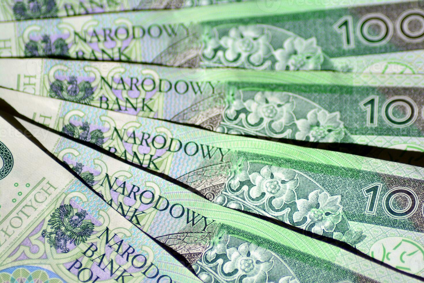 Hintergrund gemacht von Polieren Geld Banknoten foto