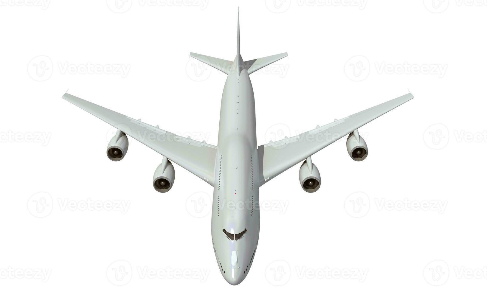Flugzeug 3d Rendern Flugzeug auf Weiß Hintergrund foto