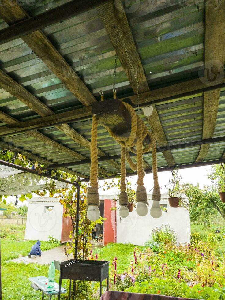 Konzept Schuss von das draussen Garten Szene. Innere foto