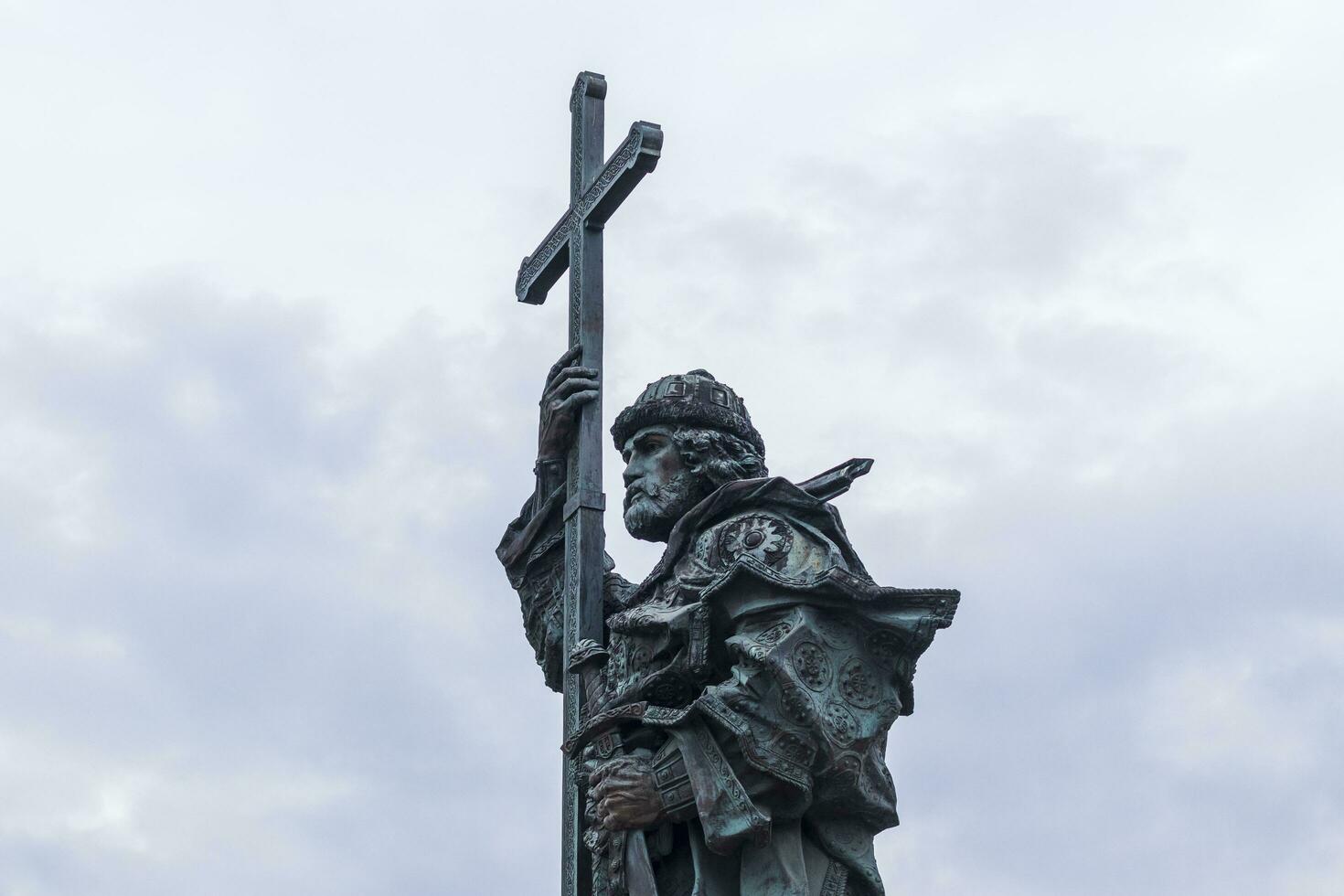 Moskau, Russland - - 08.10.2023 - - Monument zu das vladimir das Großartig. Stadt foto