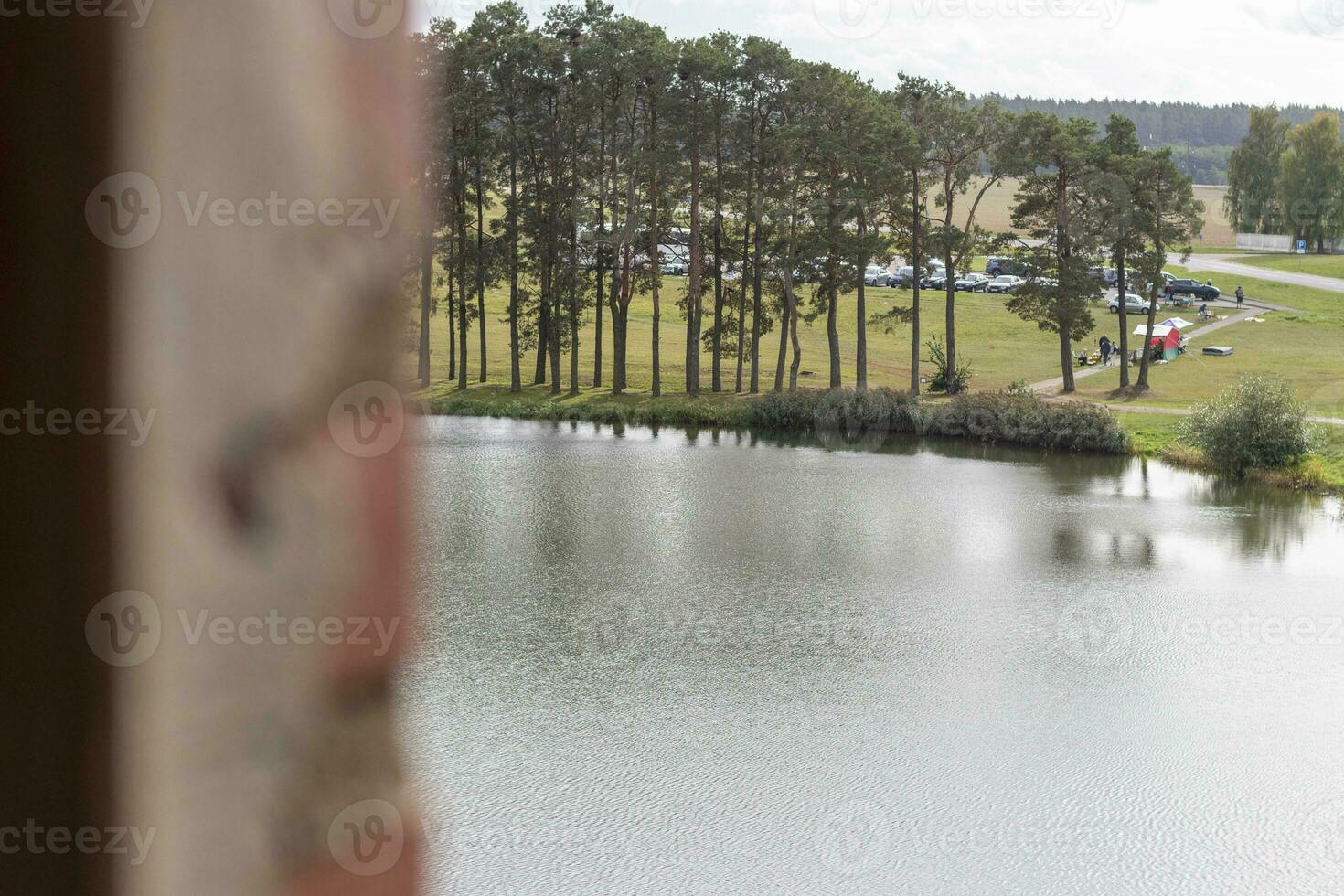 Landschaft Schuss von das Teich. draußen foto