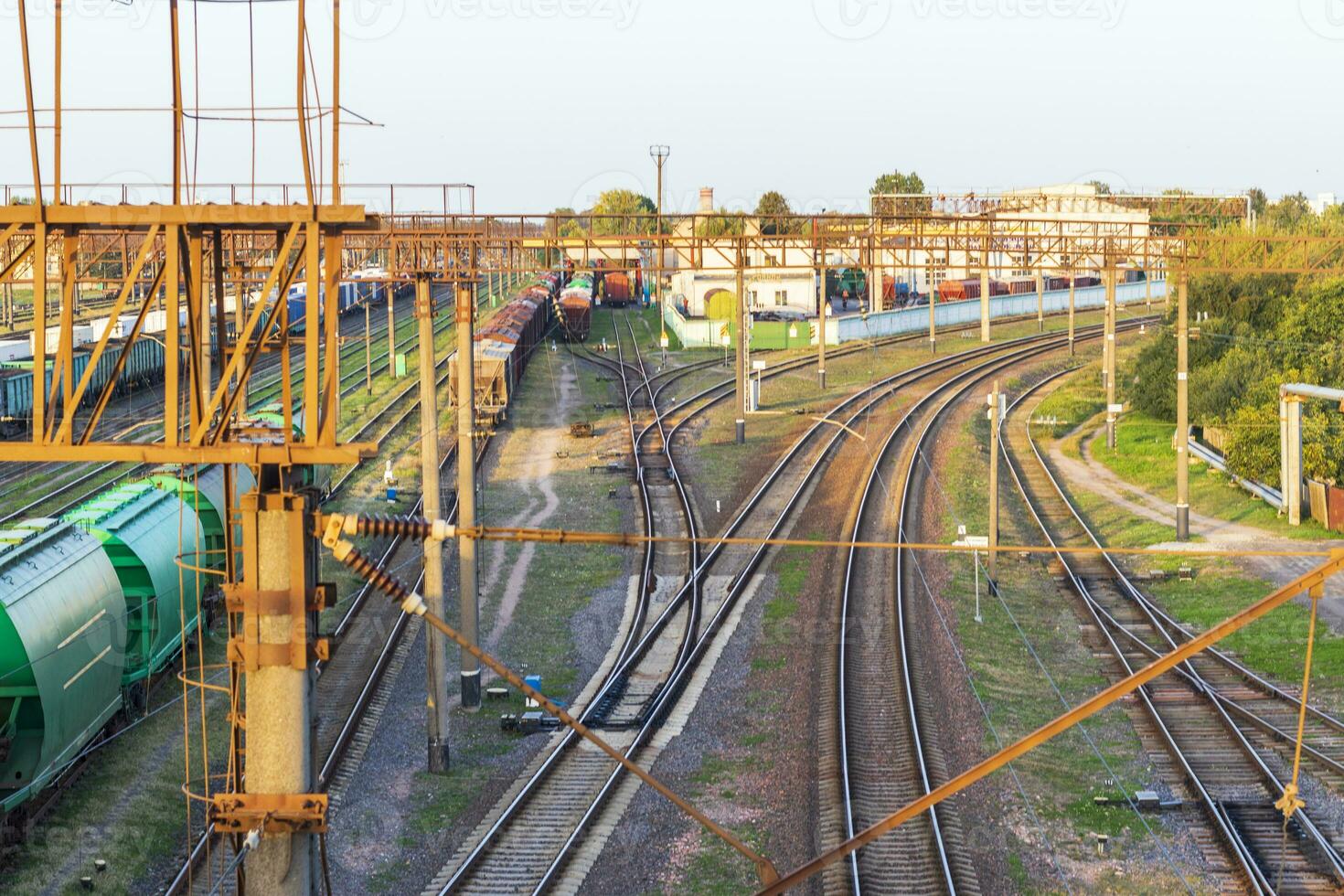 Konzept Schuss von das Eisenbahn Kutschen. Konzept foto