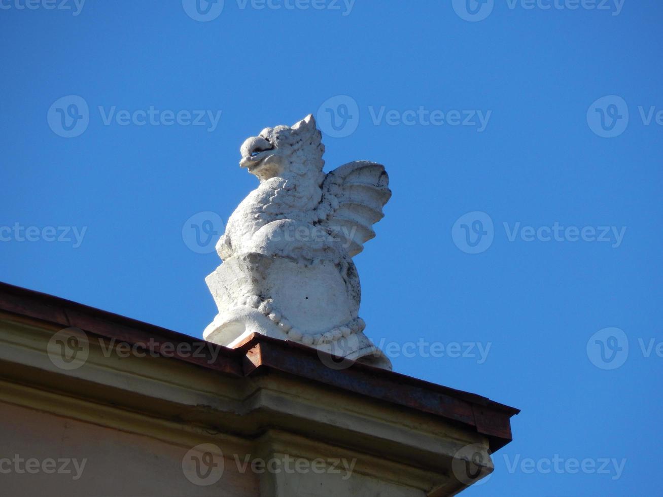 klassische Architektur der Stadt, Steindetails und Dekoration foto