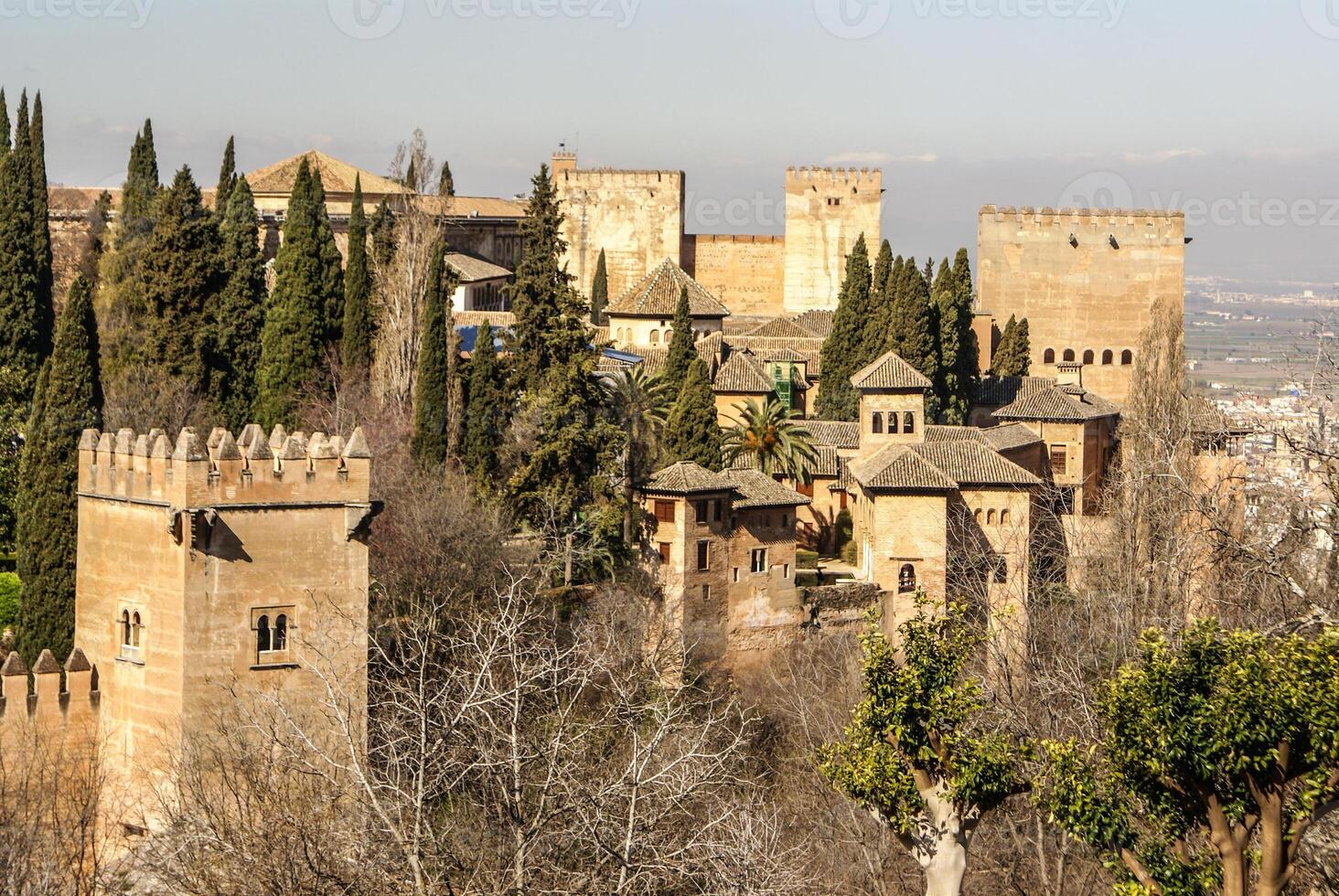 Aussicht von das berühmt Alhambra, Granada, Spanien. foto