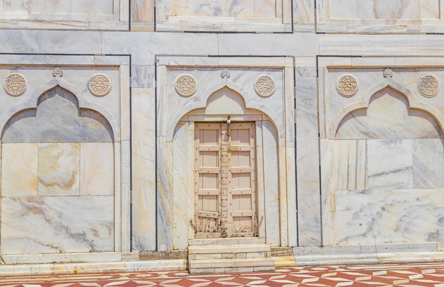 Taj Mahal Agra Indien Mogul Marmor Mausoleum erstaunlich detaillierte Architektur foto