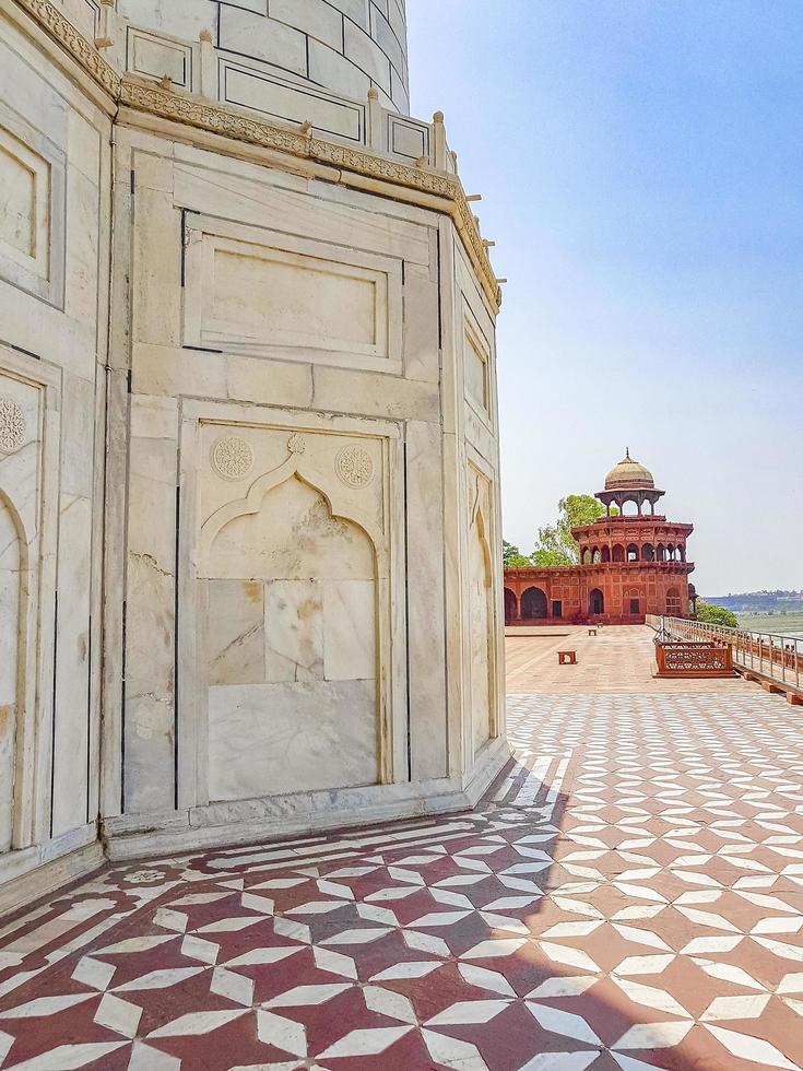 Taj Mahal Agra Indien Mogul Marmor Mausoleum erstaunlich detaillierte Architektur foto