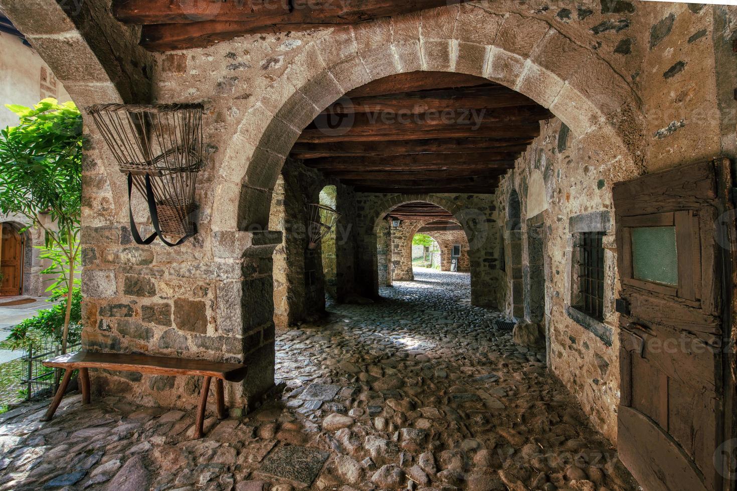 altes historisches dorf cornello dei tasso im brembana-tal bergamo norditalien foto