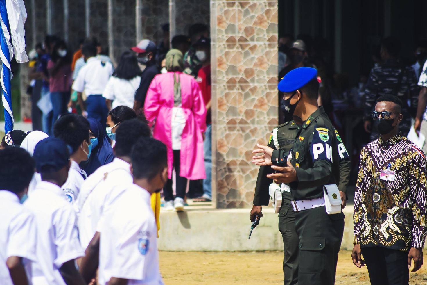 Sorong, West Papua, Indonesien, 4. Oktober 2021. Staatsbesuch des Präsidenten von Indonesien, Joko Widodo. foto