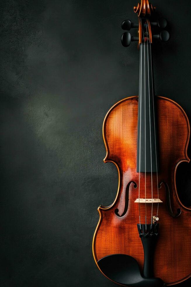 ai generiert Violine Konzert Werbung Hintergrund mit Kopieren Raum foto