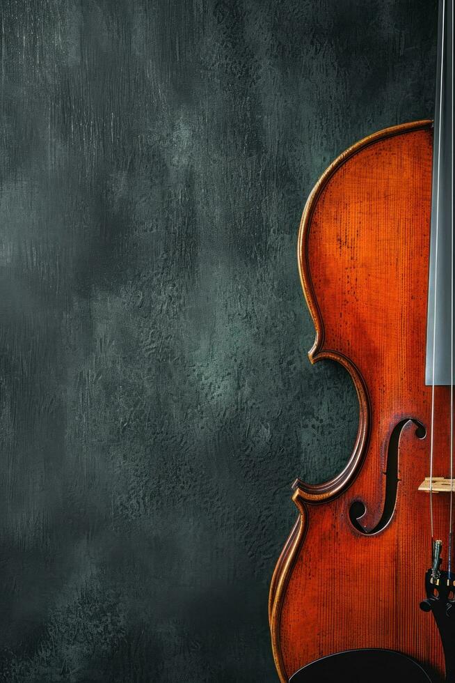 ai generiert Violine Konzert Werbung Hintergrund mit Kopieren Raum foto