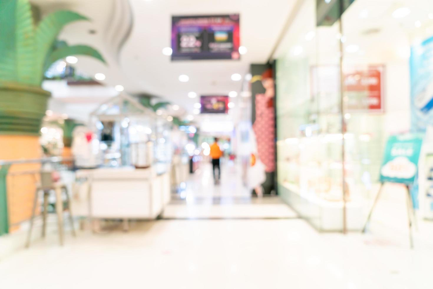 abstrakter Unschärfe-Shop und Einzelhandelsgeschäft im Einkaufszentrum für Hintergrund foto