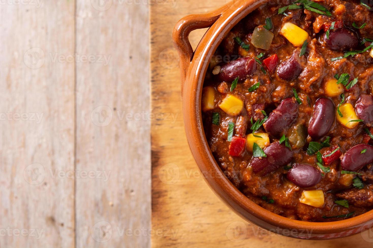 traditionelle mexikanische tex mex chili con carne foto