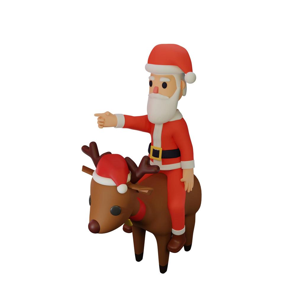 Weihnachtsmann-Charakter mit Weihnachts- und Neujahrskonzept foto