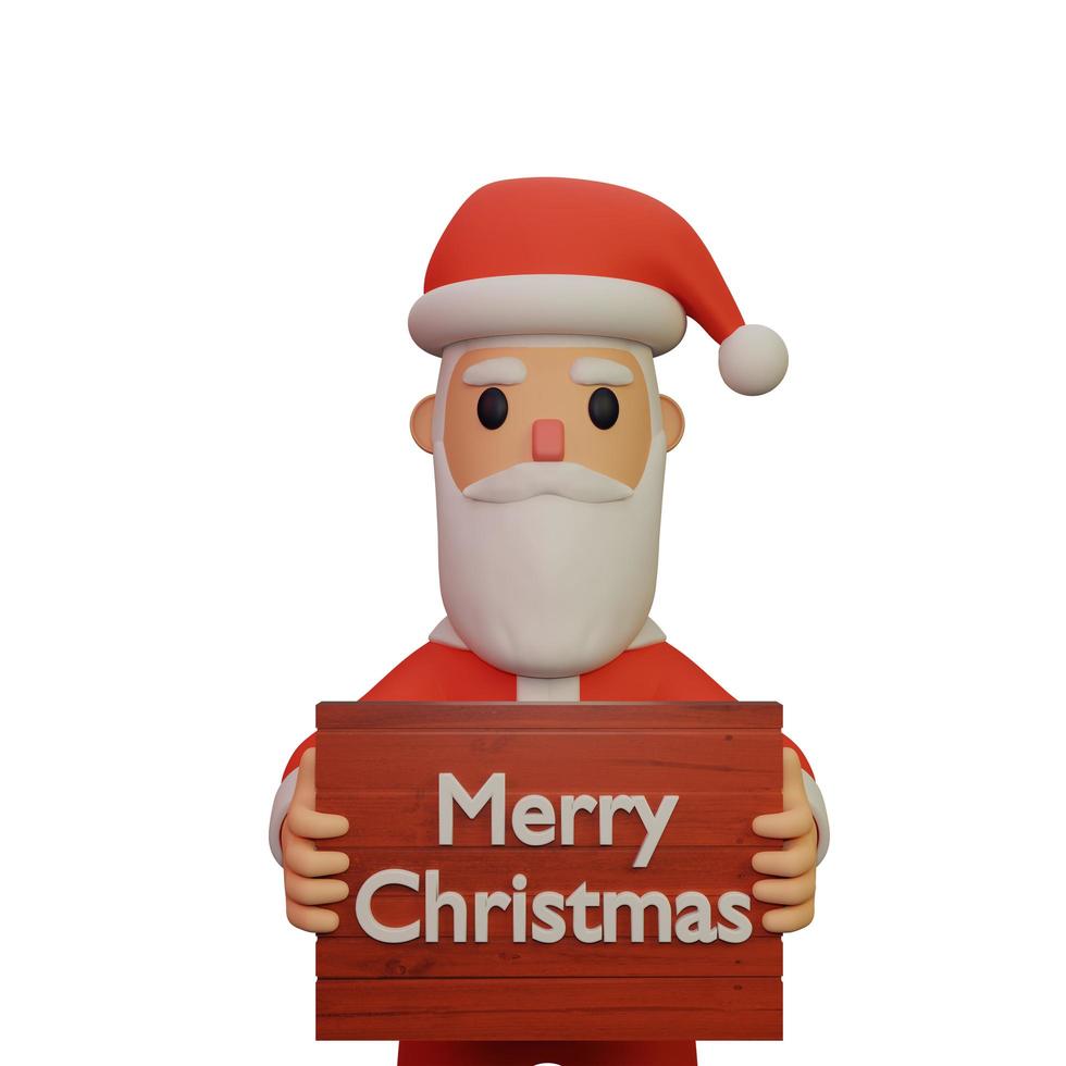 Weihnachtsmann-Charakter mit Weihnachts- und Neujahrskonzept foto