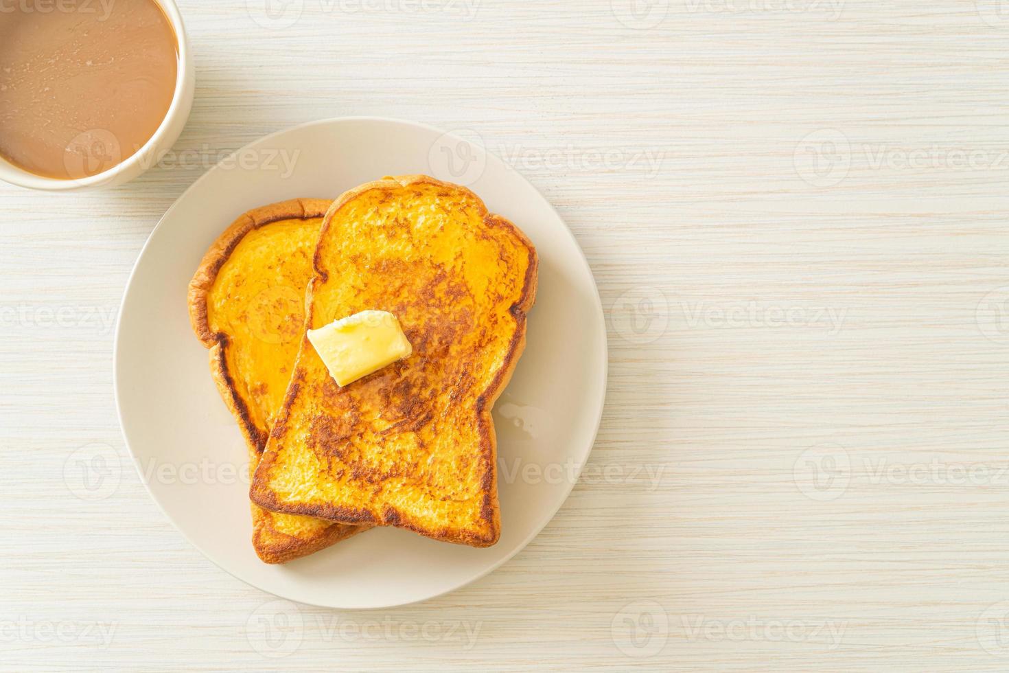 French Toast mit Butter und Honig foto