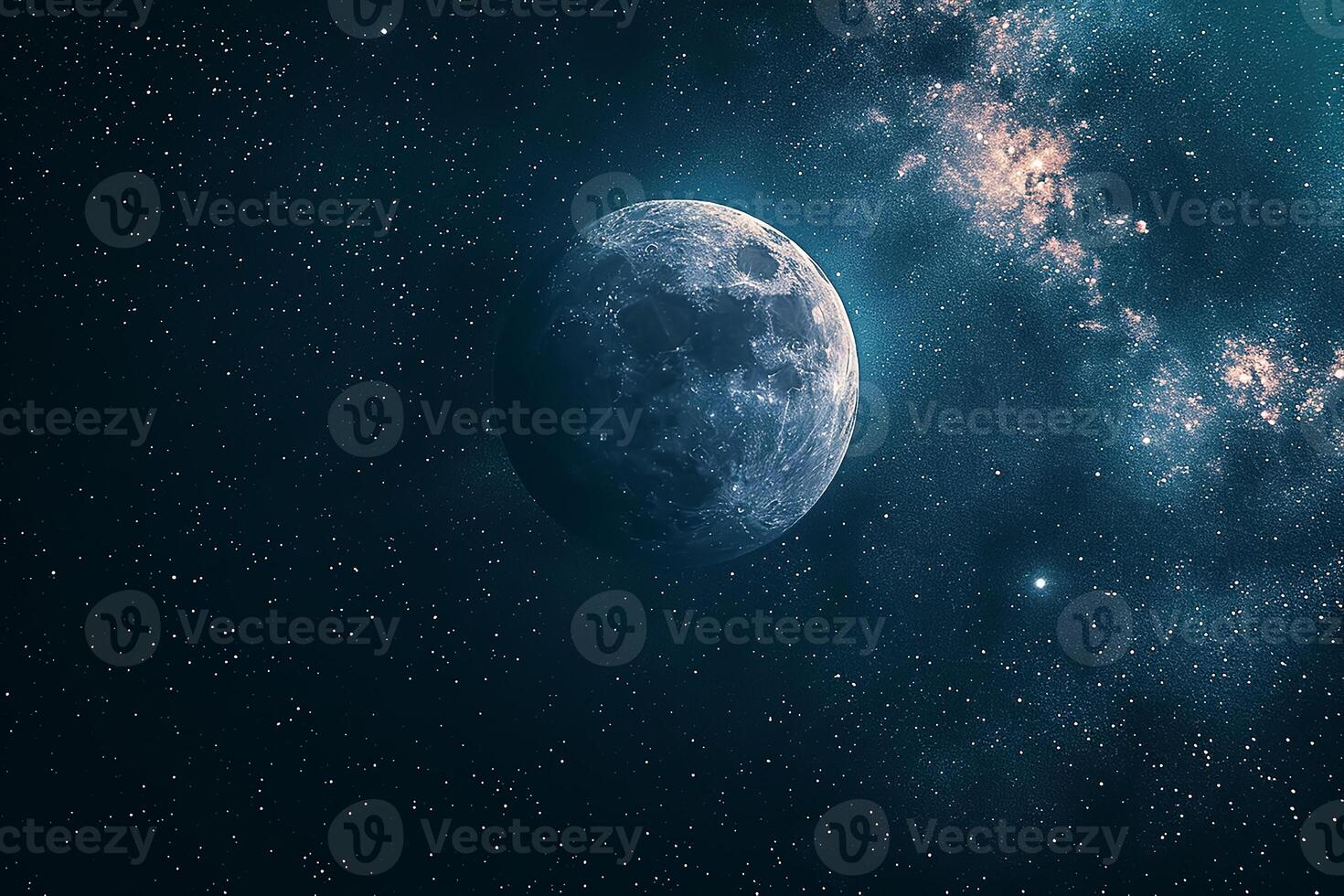 ai generiert das Mond Aussicht von Raum foto